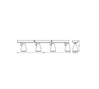 Faretto da soffitto OSRAM PEAR, nero, a 4 luci, GU10-LED 2.700 K Osram
