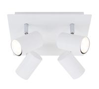 BRILONER - Lampada da soffitto, attacco GU10, max. 40 watt, plafoniera, lampada da soggiorno, lampada da camera da letto, lampada da cucina, faretto da soffitto, 26,5x26,5x12,3 cm, bianco