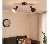 Globo Faretto da soffitto Giorgio a 2 luci color ruggine Globo