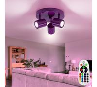 Faretto da Soffitto Plafoniera Mobile Punti Lilla RGB LED Dimmerabile Plafoniera [EEK: F]