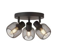 Faretto da Soffitto Plafoniera Nero 3-flammig E14 Metallo Ø 36 CM Orientabile