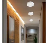Faretto da Soffitto Plafoniera Tondo LED Lampada da Cucina Bianco D 15 CM 3x