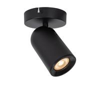 Faretto Da Soffitto Regolabile In Metallo Nero GU10 L: 14 Cm Per Camera Da Letto