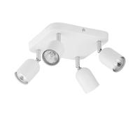 Faretto da Soffitto Soggiorno Bianco 4-flammig GU10 Regolabile Spot Lampada Sala