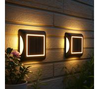 Faretto da Terra Lampada Parete Solare Chiodi Nero 3 Stufendimmer LED Spot 2x [EEK: Inaditato]