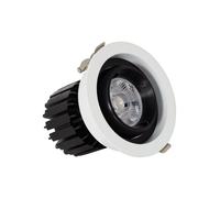 Faretto Downlight LED 12W COB Orientabile 360º Circolare Foro Ø 100mm CRI90