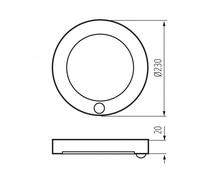 Faretto downlight led con sensore PIR 17W CCT-W max ERGA 24606