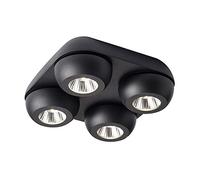 Faretto europeo da incasso semplice e bello Faretto multi-testa regolabile per montaggio superficiale Lampada da soffitto COB Illuminazione Corridoio antiriflesso in alluminio con luce Faretto