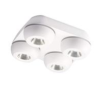 Faretto europeo da incasso semplice e bello Faretto multi-testa regolabile per montaggio superficiale Lampada da soffitto COB Illuminazione Corridoio antiriflesso in alluminio con luce Faretto