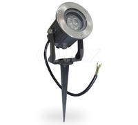 FARETTO FARO COB LED DA GIARDINO 5W WATT SUPPORTO PICCHETTO LUCE VERDE IP 65