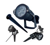 FARETTO FARO LED DA GIARDINO 3 4 5 W WATT SUPPORTO PICCHETTO LUCE FREDDA IP 65
