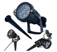 FARETTO FARO LED DA GIARDINO 3 4 5 W WATT SUPPORTO PICCHETTO LUCE FREDDA IP 65