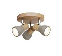 Faretto 'Filiz' dimmerabile (Scandinavo) colore Grigio ad es. Cucina (3 luci, E14) di Lindby | Lampada da incasso, plafoniera, applique
