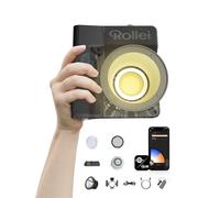 Faretto Fotografia, Rollei LUX 100W KIT Luce Studio Professionale Portatile con 71 Wh Batteria DC/Tipo C APP Candela per Registrare Video Intervista Live Streaming, Faretto-LED-Luce-Fotografia-Video
