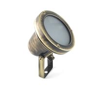 Faretto Giardino Esterno Canali Ottone Vetro GU10 IP64 Ø 9,5 CM Piccolo Lampada
