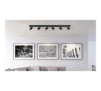 Faretto Globo Robby a 6 luci nero opaco 1150x60x120 mm Nero opaco