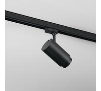 Faretto In Alluminio Tondo A Led Per Sistema In Binario Nero Luce Calda 20W