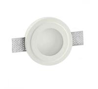Faretto In Gesso Da Incasso Rotondo Con Vetro Gu10 Led O Alogena