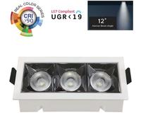 FARETTO INCASSO 12W BIANCO CALDO QUADRATO 12 GRADI CHIP SAMSUNG VT-2-12-LED975 V-TAC