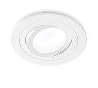 Faretto Incasso Gea Led Zenit R Gfa090 Gfa091 Gu10 Led Ip20 Orientabile Spot Cartongesso Tondo, Bianco opaco