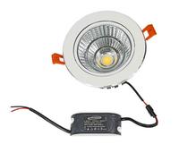 Faretto incasso led cob 12 watt per controsoffitta luce fredda calda naturale [EEK: A+++]