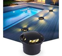 Faretto Incasso Led Da Esterno - Faretti Ad Incasso Giardino, AC85-265V Faretti Incasso LED A Pavimento Emissione Laterale Nessun Riflesso Terrazza Segnapasso LED Esterno Per Giardino Mazzo(Warm Light