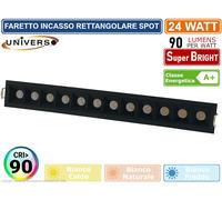 FARETTO INCASSO RETTANGOLARE SPOT COB LED 24W DA INCASSO CRI >90 2200LM UGR<19 [EEK: A+]