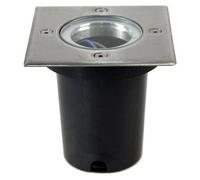 FARETTO INCASSO SEGNAPASSO QUADRATO LUCE GU10 CALPESTABILE ESTERNO GIARDINO ES13