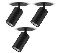 Faretto Incasso Universale Maclean 3x GU10 7W Nero MCE364 B+MCE437 WW