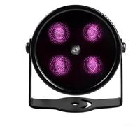 Faretto IR Portatile 50m per raggio per Sicurezza CCTV Faretto(60 Degrees) | 4 array LED, visione notturna per chiara, design compatto, per facile installazione, plastica e alluminio