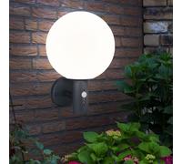 Faretto Lampada a Sfera Luce per Esterni IP44 Sensore di Movimento Antracite LED [EEK: E]