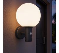 Lampada da Parete Esterni a Sfera LED Sensore di Movimento Intemperie 2700K D. [EEK: E]