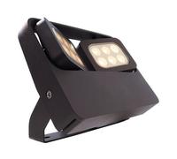 FARETTO LED 12W DOPPIO DIFFUSORE ORIENTABILE FARO STAFFA IP65 LUCE ESTERNI GIARD