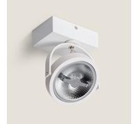LEDKIA LIGHTING Faretto LED 15W CREE da Superficie Orientabile AR111 Regolabile Bianco 4000K Bianco Naturale