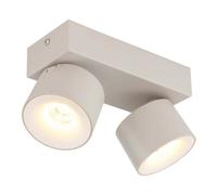 Faretto LED 2 luci Globo Rae 20x72 mm sabbia satinato