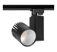Faretto LED 40W per Binario Monofase CRI92 125lm/W 100° - Nero Colore Bianco Caldo 3.000K
