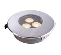 Faretto LED 5W FLAT spot 20° calpestabile IP67 incasso alluminio silver 12x12cm