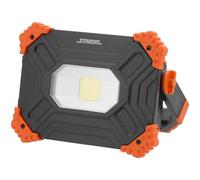 Faretto LED a batteria, 10 W, COB, 1000 lm, con power bank, 4400 mAh, USB, luce da lavoro portatile e luce di emergenza, IP20, diverse modalità di illuminazione, ABS e alluminio durevole