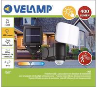 Faretto led a carica solare con rilevatore di movimento CRUZ 400 lm - VELAMP