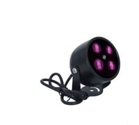 Faretto LED a infrarossi, 4 array 850 nm, per telecamera di sorveglianza CCTV, luce notturna impermeabile con portata di 40 m, interruttore crepuscolare automatico, CC 12 V, nero (90 gradi)