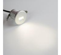 Faretto LED Acciaio 1W IP67 Professional - per Gradini Colore Bianco Caldo 2.700K