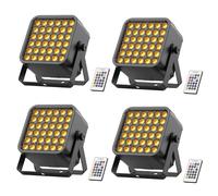 FARETTO LED BATTERIA 36 LED 54W RGBWA UV 6 IN 1 PER FESTE 4PCS LUCE PAR