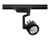 LEDKIA LIGHTING - Faretto LED Binario Monofase | 30W | 2400 lm Flusso Luminoso | 4000K Temperatura Colore | COB Tecnologia | Alluminio e PC Materiale, Nero, Bianco Naturale 4000K, 1 Unità