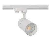 LEDKIA LIGHTING - Faretto LED Trifase 20W | Regolabile e Orientabile | No Flicker | 2000 lm | Angolo 36º | Adatto per Showroom e Negozi, Bianco Caldo 3000K, Alluminio