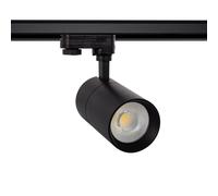 LEDKIA LIGHTING - Faretto LED 20W Regolabile | No Flicker | Orientabile 360° | Per Binario Trifase | 2000 lm | Ideale per Showroom e Negozi, Bianco Caldo 3000K, Alluminio