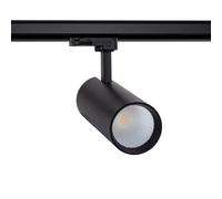 LEDKIA LIGHTING Faretto LED Binario Trifase 30W Bertha Nero 3000K - 4000K - 6000K Selezionabile (Caldo-Naturale-Freddo)
