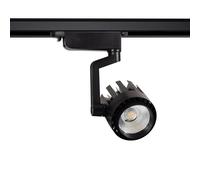 LEDKIA LIGHTING - Faretto LED Binario Trifase 30W Dora | Luce Calda 2700K | Flusso Luminoso 3000 lm | Tecnologia COB | Alluminio, Nero