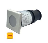 Faretto LED Calpestabile 3W 3000K IP67 Quadrato Alluminio - Intec