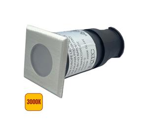 Faretto LED Calpestabile 3W 3000K IP67 Quadrato Alluminio - Intec