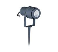 Faretto Led Con Picchetto 12W, Faro Da Esterno Giardino IP65, Garden Spike 12W 720 Lumen, Carcassa Grigio (Natural White 4000K)